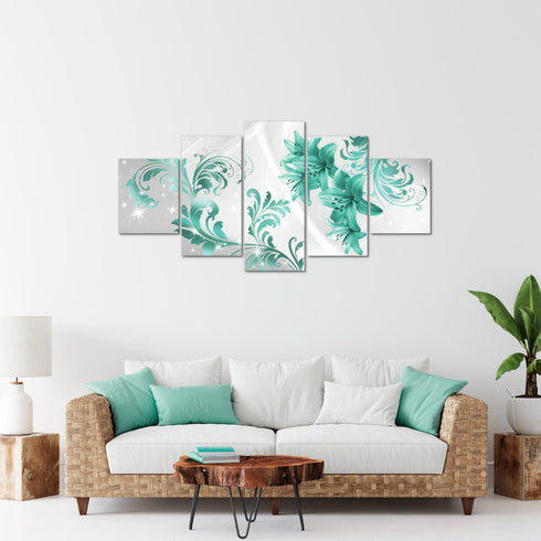 Wandbilder Wohnzimmer XXL Blumen Lilien Moderne Bild Abstrakt